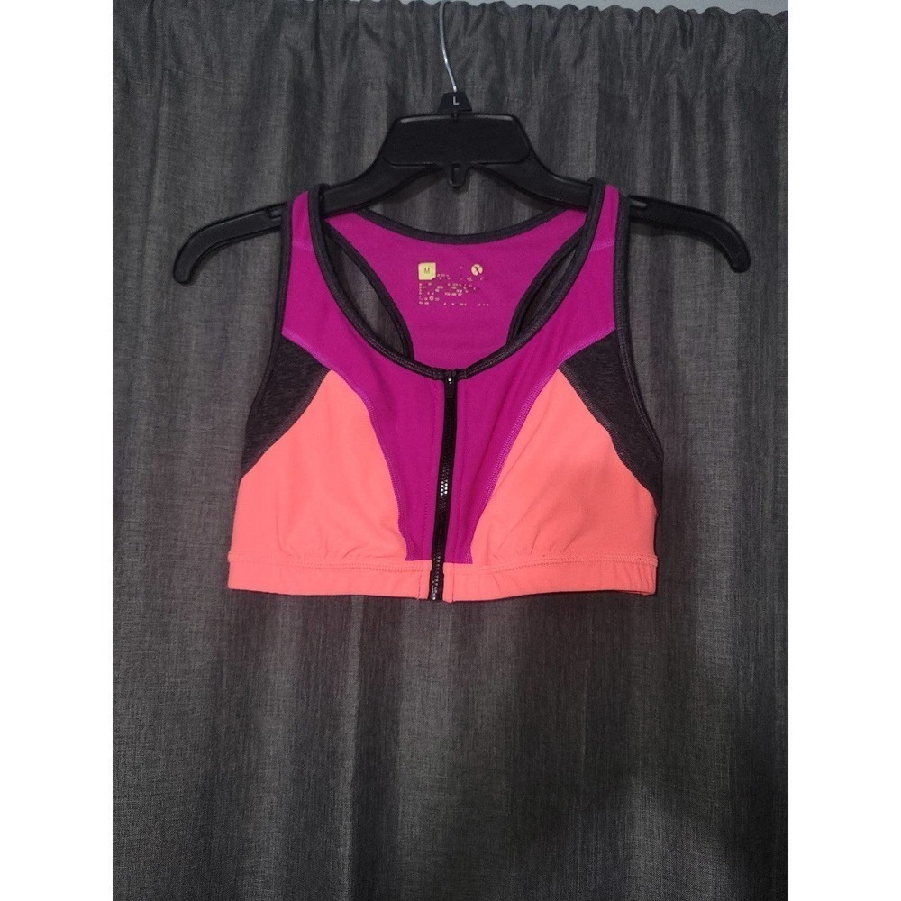 Sports Bra medium Zipper Pink